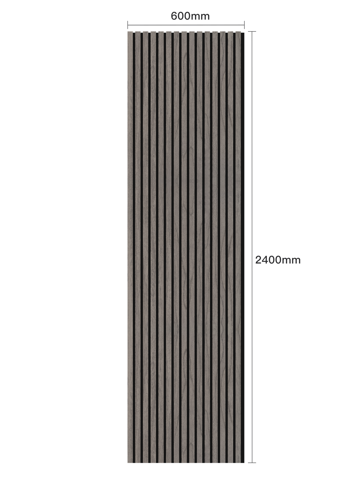 WallParta Ebony Acoustic Slat Wood Vaneer Wall Panels