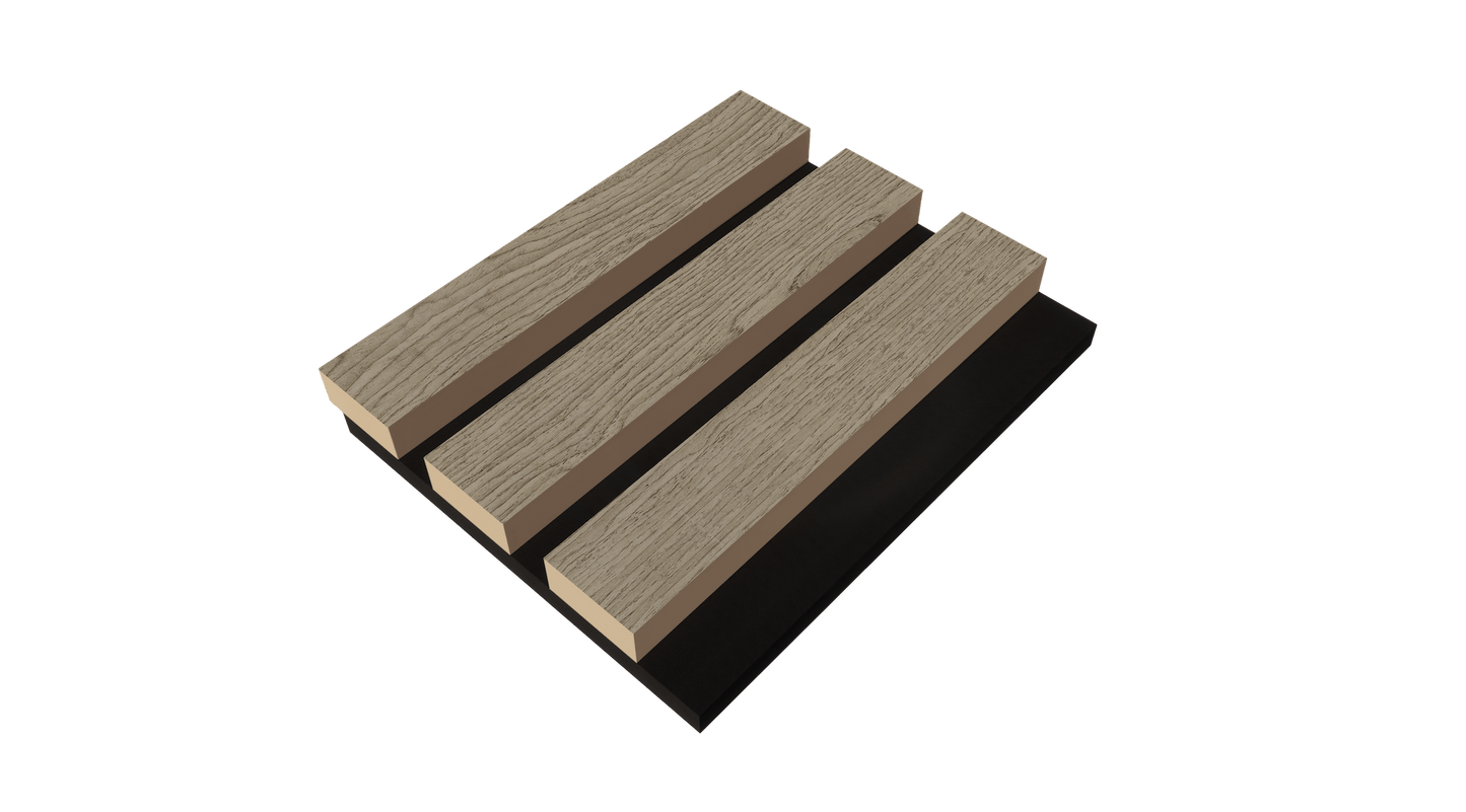 WallParta Acoustic Slat Wood Wall Panels Sample Boxes - Walnut Colour - No Oil Film