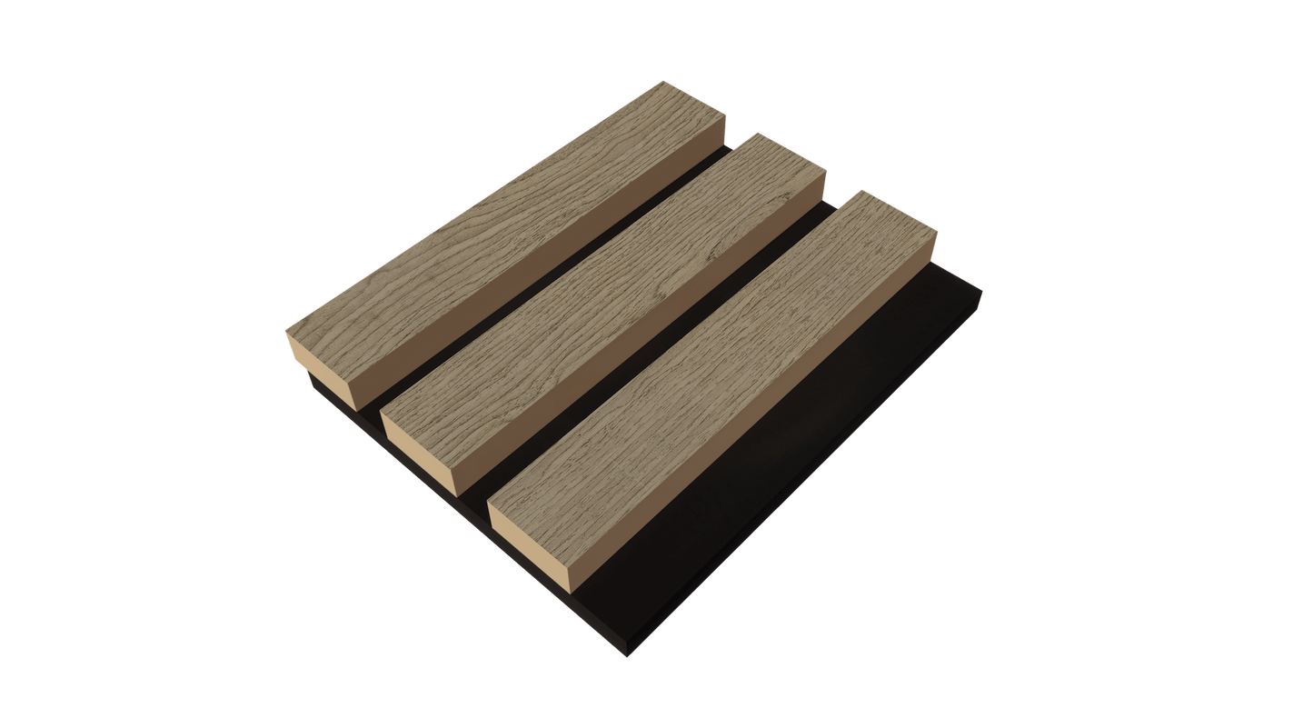 WallParta Acoustic Slat Wood Wall Panels Sample Boxes - Walnut Colour - Oil Film