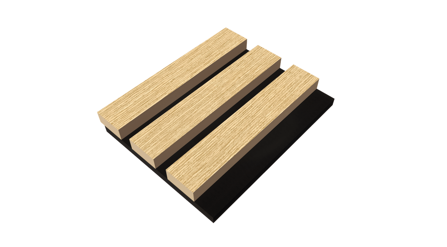 WallParta Acoustic Slat Wood Wall Panels Sample Boxes - Yellow Colour - No Oil Film