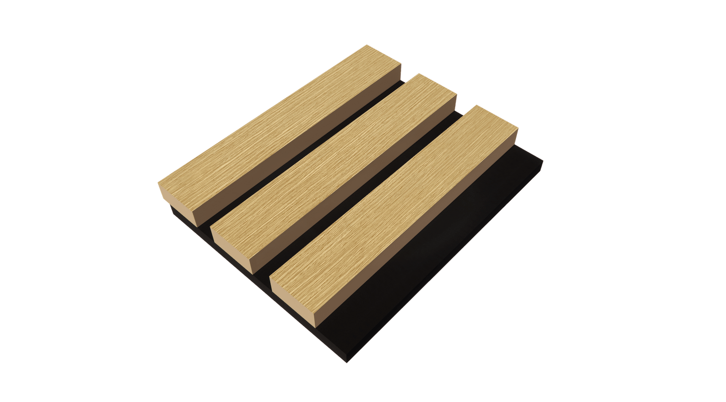 WallParta Acoustic Slat Wood Wall Panels Sample Boxes - American Oak - Oil Film