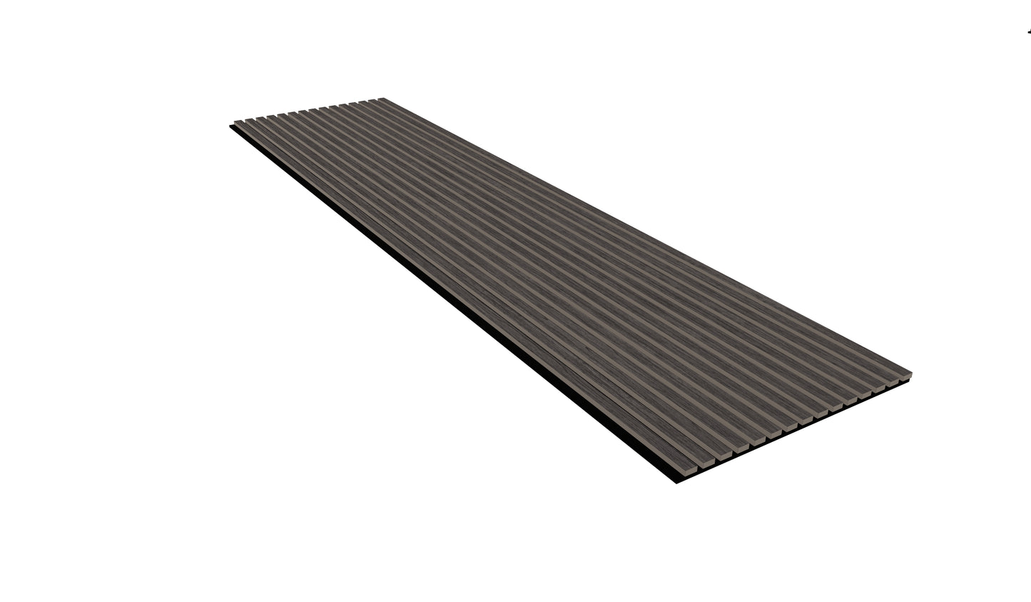 WallParta Ebony Acoustic Slat Wood Vaneer Wall Panels