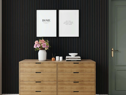WallParta Black Oak Acoustic Slat Wood Vaneer Wall Panels