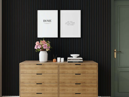 Pack of 2 - Black Oak (8ft x 2ft) Acoustic Slat Wood Wall Panels