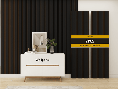 Black Oak Acoustic Slat Wood Panels - 2 Pack