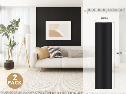 Black Oak Acoustic Slat Wood Panels - 2 Pack