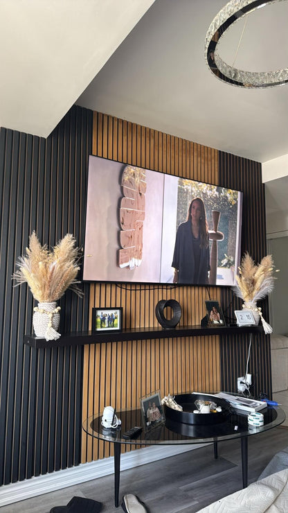 Black Oak Acoustic Slat Wood Panels