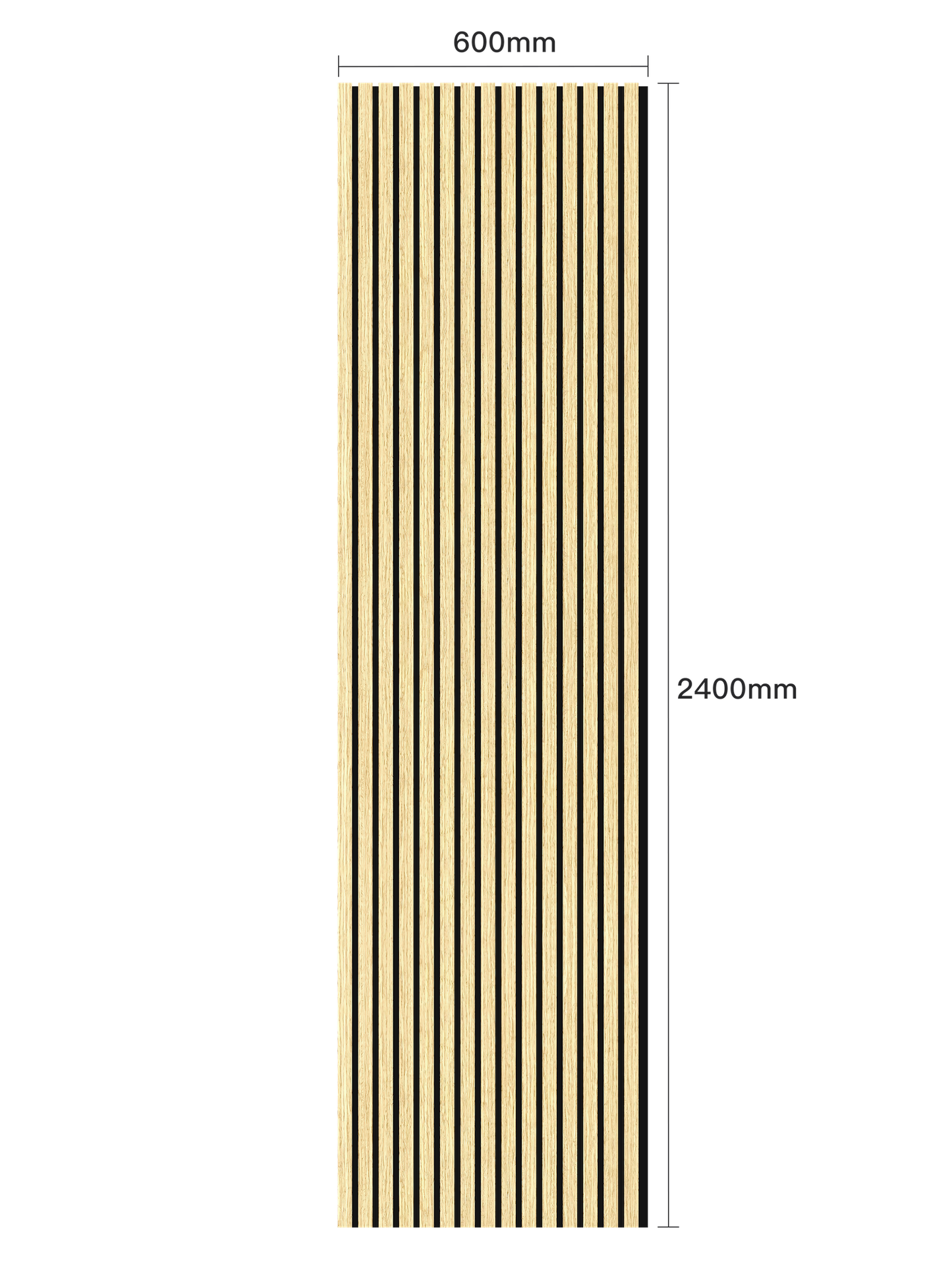 WallParta American Oak Acoustic Slat Wood Vaneer Wall Panels