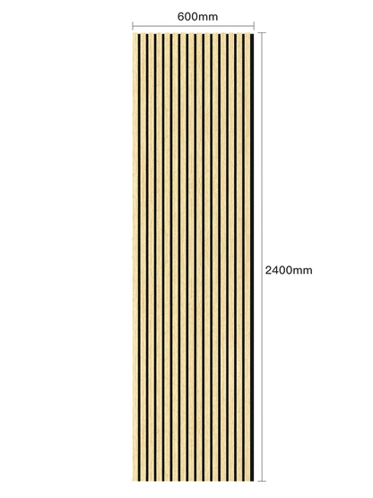 WallParta American Oak Acoustic Slat Wood Vaneer Wall Panels