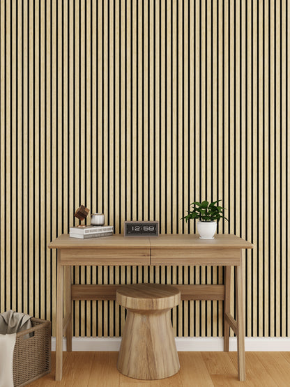 WallParta American Oak Acoustic Slat Wood Vaneer Wall Panels