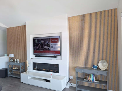 WallParta American Oak Grey Felt Acoustic Slat Wood Veneer Wall Panels