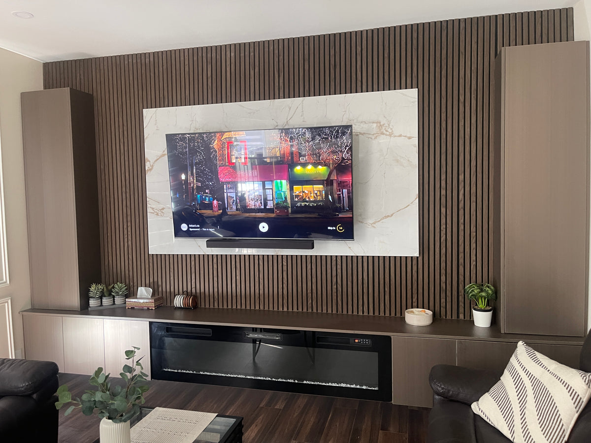 Smoked Walnut Acoustic Slat Wood Panels