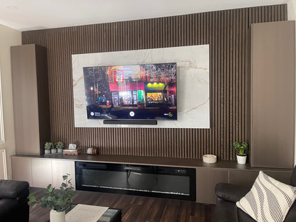 Smoked Walnut Acoustic Slat Wood Panels