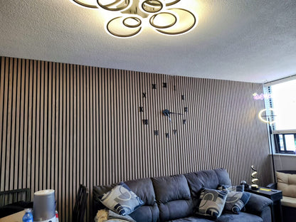 Light Walnut Acoustic Slat Wood Panels