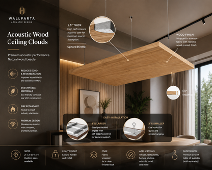 Acoustic Wood Ceiling Clouds