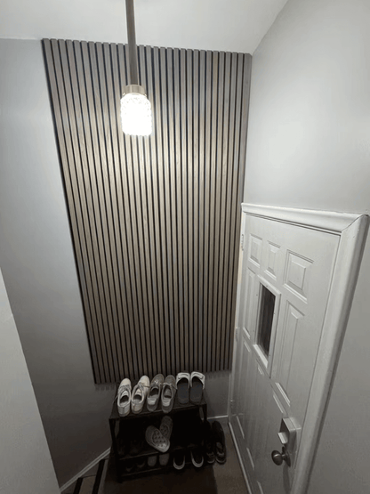 Walnut Acoustic Slat Wood Panels - 2 Pack