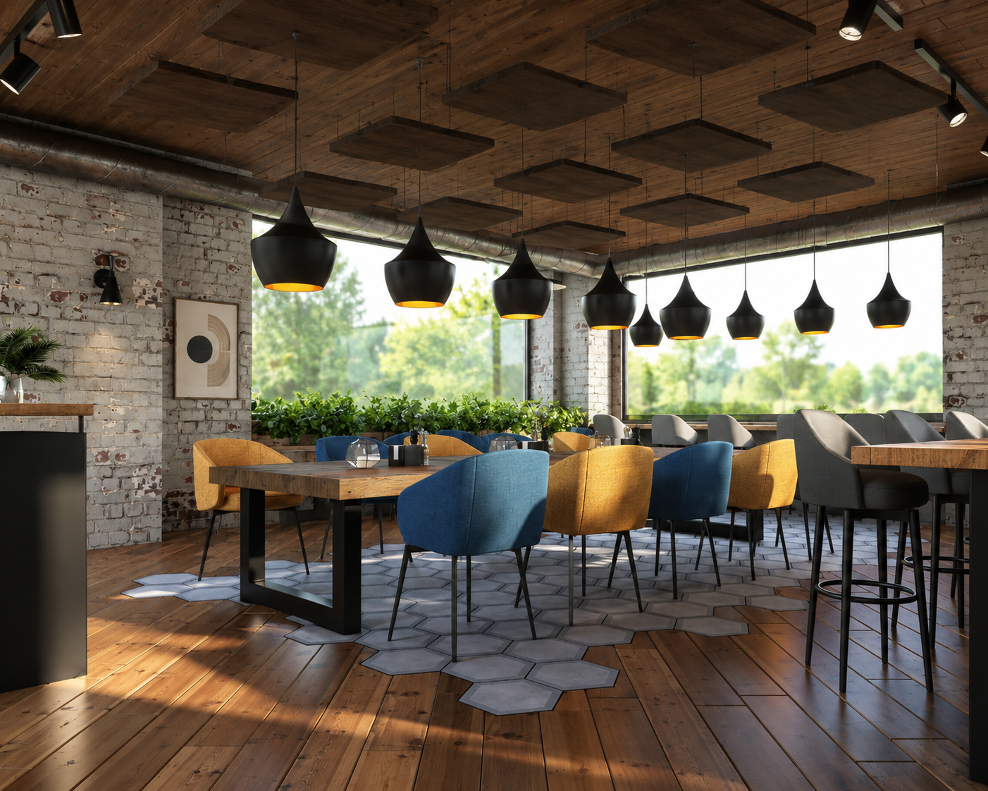 Acoustic Wood Ceiling Clouds