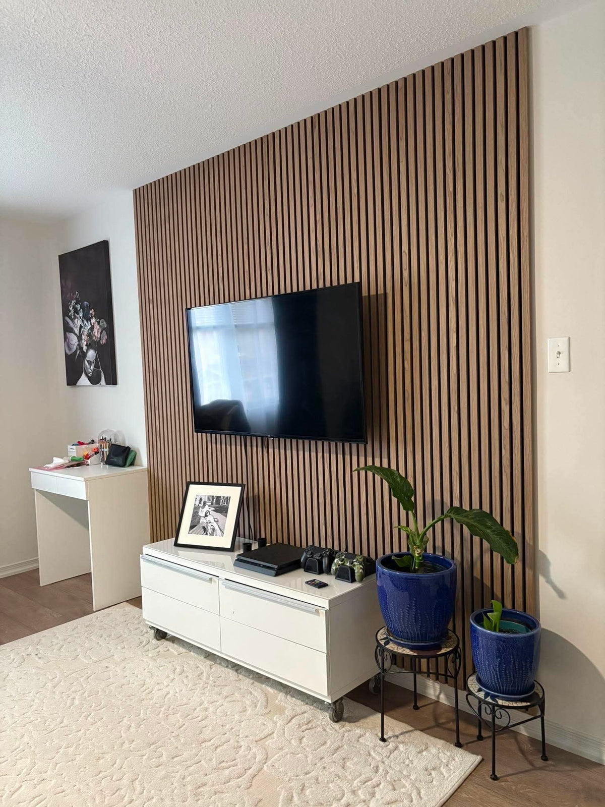 Light Walnut Acoustic Slat Wood Panels